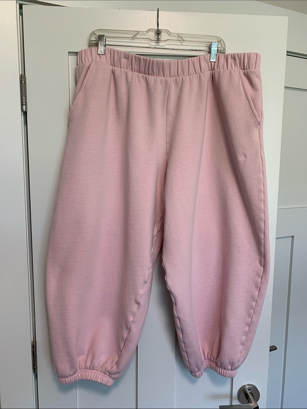 PINK Victoria's Secret Light Pink Elastic-Waist Joggers